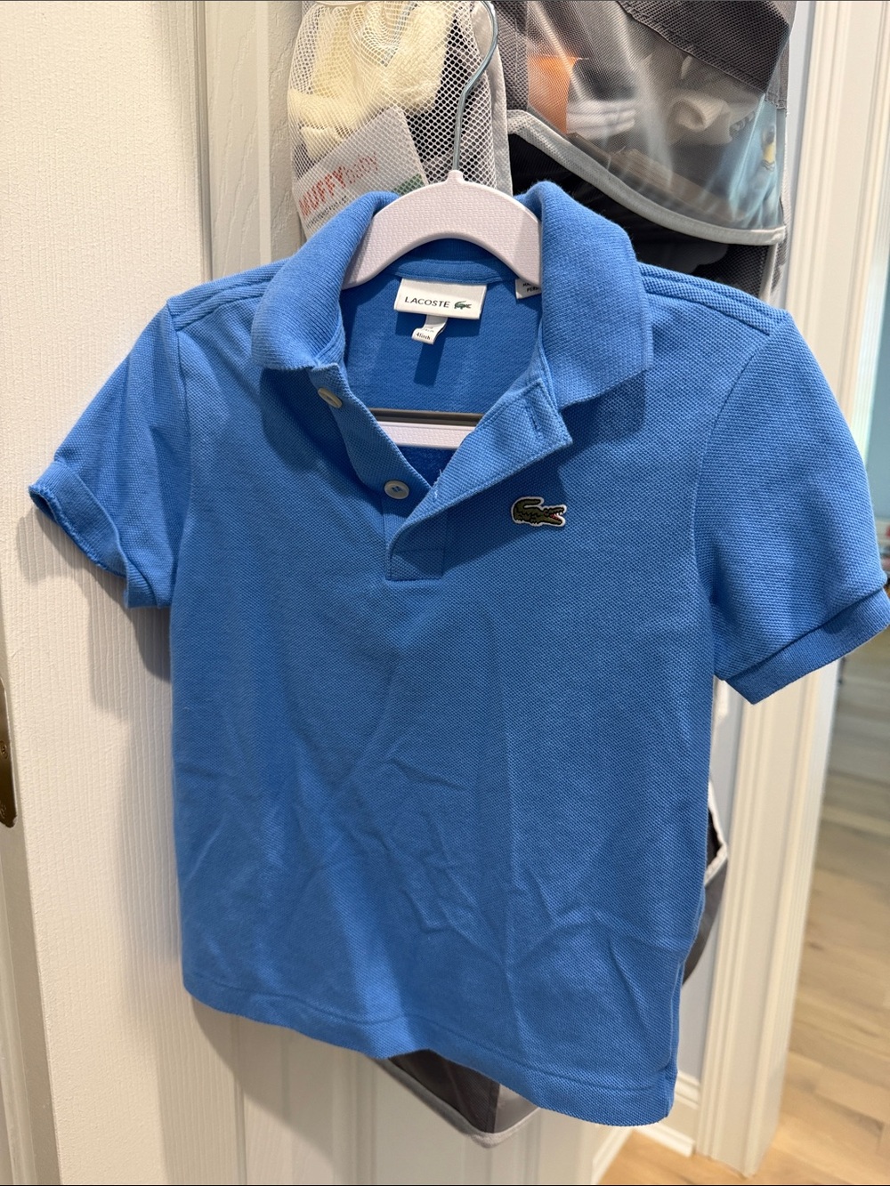 Lacoste Kids Royal Blue Short Sleeve Pique Polo